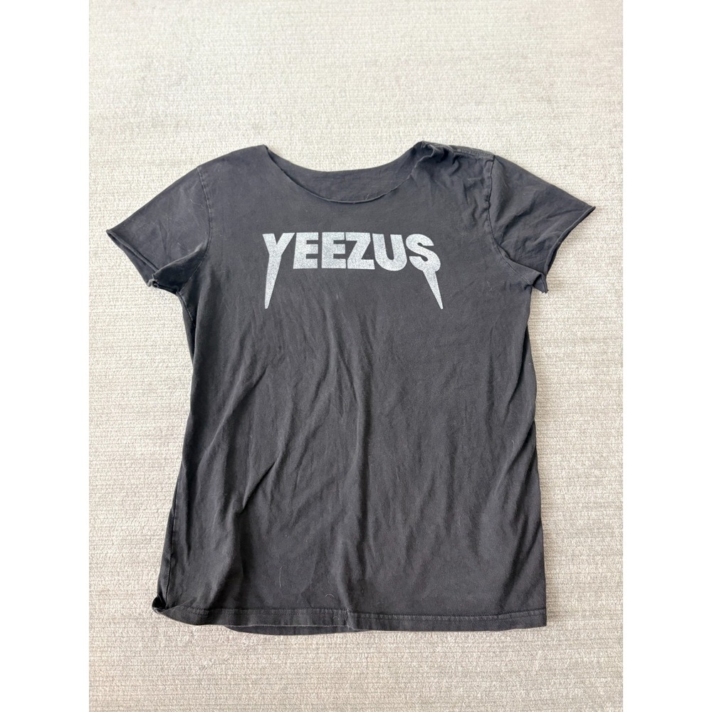 Kanye West Yeezus Tour T Shirt Black Rap Tee Heavy Cotton Vintage Style Neck Cut